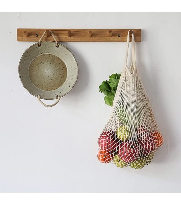 Almabbg 2 Stück waschbare Lebensmittel-Netztaschen Organizer ökologische wiederverwendbare Baumwoll-Mesh-Taschen für Lebensmittel Baumwolle Netz Einkaufstaschen für Obst und Gemüse - BSLNFB4M