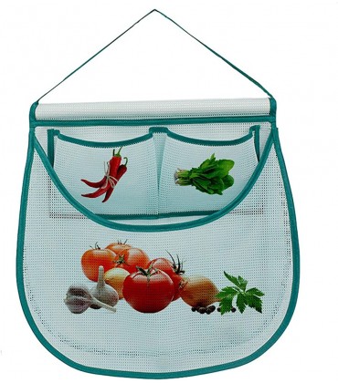 MQDLF Wiederverwendbare Netzbeutel | Küchenaufbewahrungsbeutel Waschbar | Umweltfreundliche einfache Netzstoffbeutel mit 2 kleinen Taschen für Gartenpicknick-Toilettenartikel - BGPDTE91