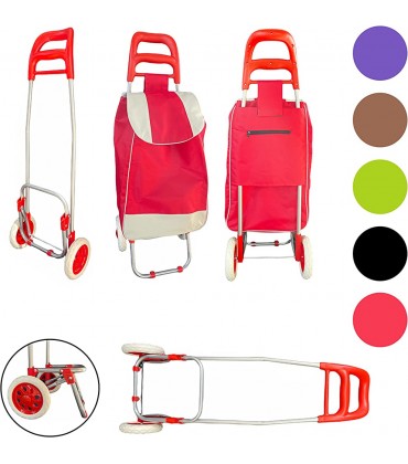 Cultimo Einkaufstrolley klappbar mit 2 Rollen Shoppingtrolley Tasche zum Einkaufen 40L Schwarz - BJZYO44Q