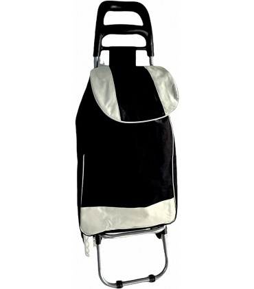 Cultimo Einkaufstrolley klappbar mit 2 Rollen Shoppingtrolley Tasche zum Einkaufen 40L Schwarz - BJZYO44Q