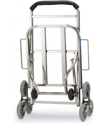 ZLASS Einkaufstrolley Hochwertiger Edelstahl-Einkaufswagen kann den Treppen-Handwagen Klettern der tragbaren Handhabungs-LKW faltet Einkaufstrolleys - BSCKZNM8