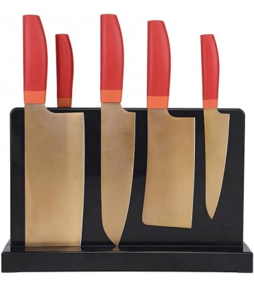 DKDYBR Magnet-Messerblock Messer Halterung GroßE KapazitäT Beidseitig Stark Magnetisch hochwertigen Messern für eine aufgeräumte Küche unbestückt ohne Messer,Schwarz - BMZWH981