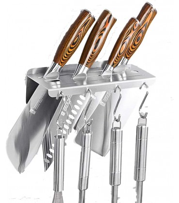 HSF Wandmontierter Messerhalter Wandmontierte Küche liefert Lagerregal Free Punch Küchenmesser aus Edelstahl 304 mit Multifunktionsfunktion Unbestückte Messerblöcke Color : B - BYZDFKQ7