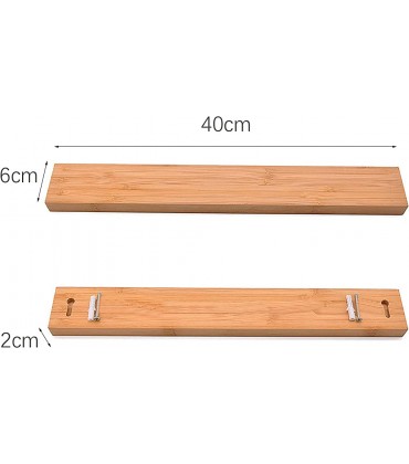 WDEC Magnet Messerleiste Bambus 40cm Holz Messerhalter mit starkem Magnet zur Montage Messerhalter Magnetisch Holz Mit Oder Ohne Bohrer Installieren Messerhalterung für Küche oder Büro - BASNJN2D