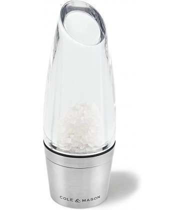 Cole & Mason Milston H308892P Achsenlose Präzisions-Salzrmühle Acryl und Edelstahl Höhe 16 cm - BXCQRHHM