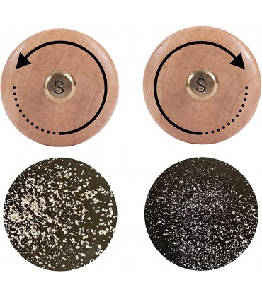 DeroTeno Salzmühle Salz mühle mit verstellbarem Keramik-Mahlkern Gummiholz 32 cm Höhe Boden DIA: 6 cm Tablett ist NICHT im Lieferumfang enthalten - BTGOYVV3