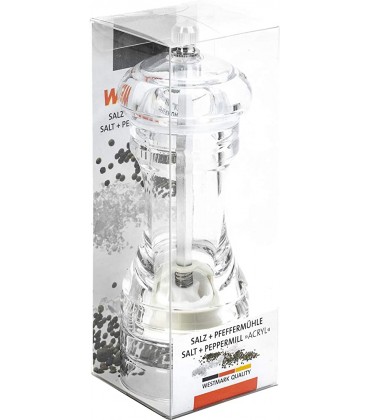 Westmark Salz- und Pfeffermühle Mit Keramikmahlwerk Kunststoff Acryl Transparent 63532260 - BNYLIWNM
