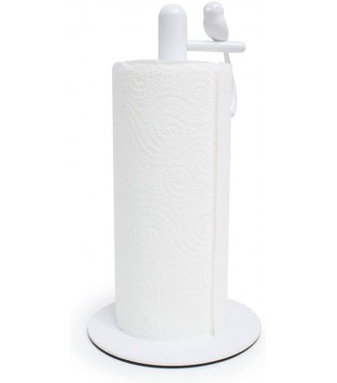 balvi Küchenpapierhalter Birdie Weiß Farbe Rollenhalter mit dekorativem Vogel Metall Plastik - BUILW4N2