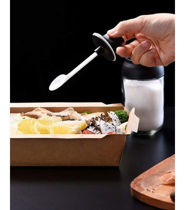 Glas Gewürze Tank mit Löffel 250ML Feuchtigkeitsbeständige Salz Pfeffer Cruet Flasche Haushalt Versiegelte Lagerung Gewürzdosen Küchenzubehör - BXVNJBN3