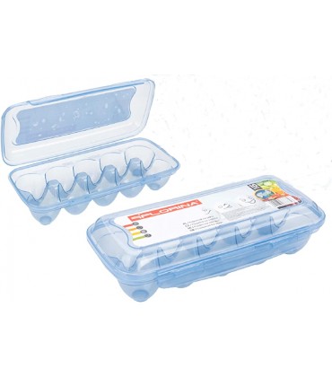 Aufbewahrungsbox für 10 Eier Eierbehälter stapelbar pflegeleicht aus BPA- freiem Kunststoff Kühlschrank Vorratsdose transparent Verschluss mit Deckel Eierbox Eierablage Transportbox - BHDHE5HJ