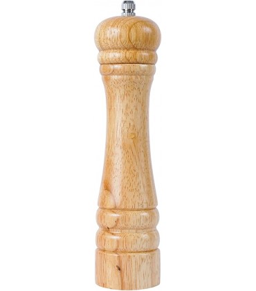 DeroTeno Pfeffermühle aus Gummibaumholz mit Keramikmahlwerk H 21 cm - BPQIQ5DN