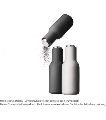 Menu Bottle Grinder ash carbon 2er-Pack Pfeffermühle + Salzmühle - BIMNOBB6