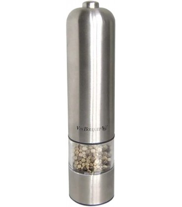 Vin Bouquet FIH 012 Elektrische Salz- Pfeffermühle aus Stahl mit Beleuchtung 26 cm edelstahlfarben - BOUDT46E