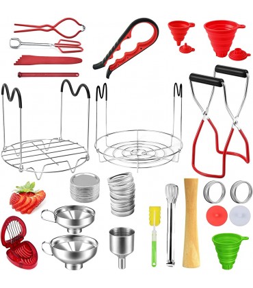 32 Pcs Canning Tools Canning Supplies Starter Kit 304 Stainless Steel Material for Beginners Home Canning Essential Tools - BCONOJKA