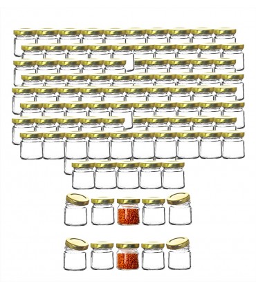 BigDean 100x kleine Marmeladengläser 53 ml Made in Germany Gläschen mit Schraub-Deckel Mini Einmachgläser Honiggläser Probiergläser für Gastgeschenke & Hochzeit - BAHJN611