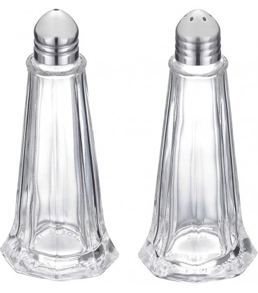 Westmark Salz- und Pfefferstreuer-Set 2-tlg. Fassungsvermögen: je 40 ml Glas Rostfreier Edelstahl New York Silber Transparent 65262270 5 x 5 x 11.1 cm - BJTUL8HJ