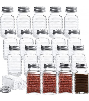WUWEOT Salz- und Pfefferstreuer Glasstreuer Gewürzgläser mit Metalldeckel für Salz Pfeffer Gewürze Gewürze Restaurants und Zuhause Küchenzubehör - BJFDIAW3