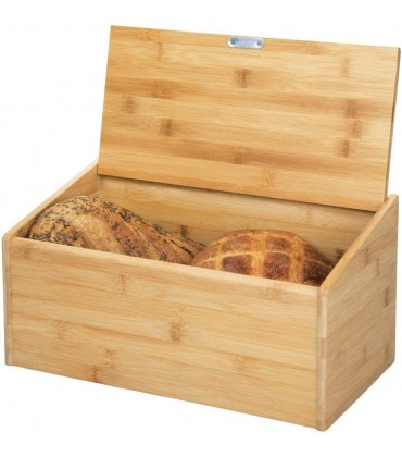 mDesign Brotkasten aus Holz – Brotbox mit Deckel zum luftdichten Verschließen – für eine umweltfreundliche und stilvolle Brotaufbewahrung – naturfarben - BCNWQ3N6