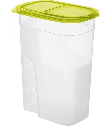 Rotho Sunshine Vorratsdose 4,1l mit Deckel und Schütte Kunststoff PP BPA-frei transparent grün 4,1l 20,3 x 13,5 x 27,0 cm - BTLCYK7D