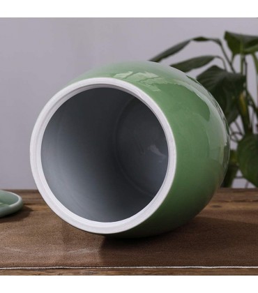Müslidosen Lagereimer Verschlossener Lagerbehälter Reisbehälter Lagertanks Aus Keramik Mehlfass Getreidebehälter Color : Green Size : 33x33x50.5cm - BFHORJHJ