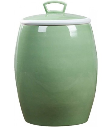 Müslidosen Lagereimer Verschlossener Lagerbehälter Reisbehälter Lagertanks Aus Keramik Mehlfass Getreidebehälter Color : Green Size : 33x33x50.5cm - BFHORJHJ
