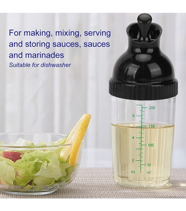 Dressing-Behälter sicher verhindert Auslaufen Salat-Dressing-Shaker langlebig sturzfest für die KücheSchwarz - BGFKGH7M