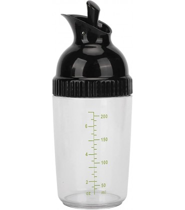 Salatdressing-Shaker langlebig einfach zu bedienender Dressing-Behälter 200 ml BPA-frei für die KücheSchwarz - BGTGG6KK
