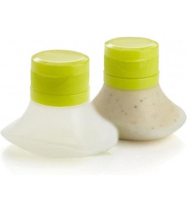 Tragbarer Sauce Behälter 2pcs Leckdicht Silikon Squeeze Flaschen Salat Dressing Container Squeeze Flasche Für Gewürz - BCTRMH99