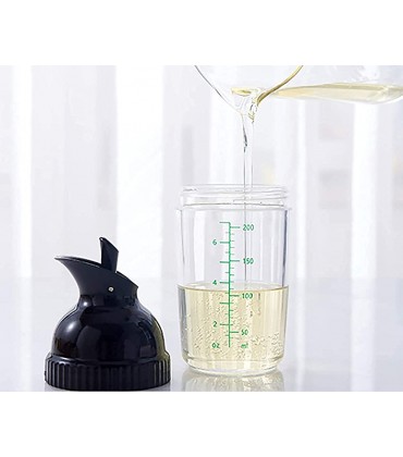 WUWEOT 3 Stück 200 ml Dressing Shaker Klein aus Kunststoff Dressingspender Dressingbehälter Condiment Flaschen Multifunktionale Öl- und Essigflasche Soßenflasche für Salatdressing Öl Essig Sauce - BBMWPN16