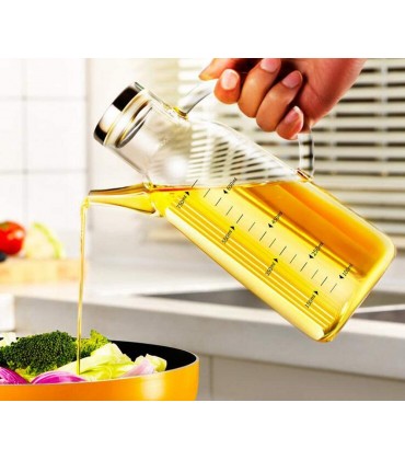 XiaoShenLu Essig und Ölflasche Ölspender und Hohes Borosilikatglas Olivenöl Flasche Behälter für BBQ Kochen Grillen Pasta 750ml - BKATY6ED