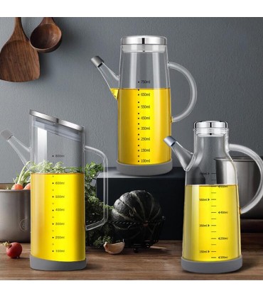 XiaoShenLu Essig und Ölflasche Ölspender und Hohes Borosilikatglas Olivenöl Flasche Behälter für BBQ Kochen Grillen Pasta 750ml - BKATY6ED