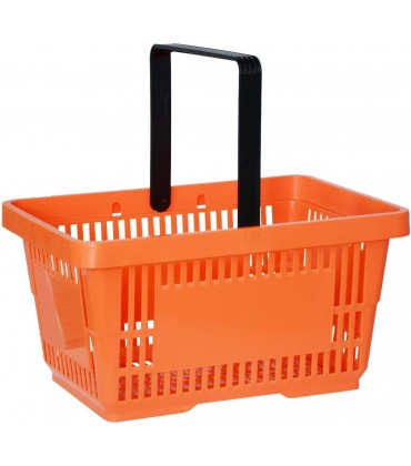 Elipo® Einkaufskorb Tragekorb Handelskorb Verkaufskorb Handkorb 22L Kunststoff Korb mit Griff 30kg Orange - BLDSDHKA