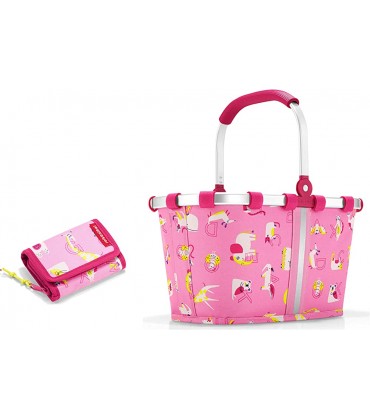 reisenthel Kinder Einkaufskorb carrybag XS und kleine Tasche Wallet ABC Friends pink - BTKHF1K7