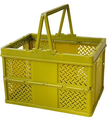 zhaocaidamai Klappbox mit Henkel Einkaufskorb stapelbar Shopping Basket klappbox faltbar mit henke grün - BNUZHKDK
