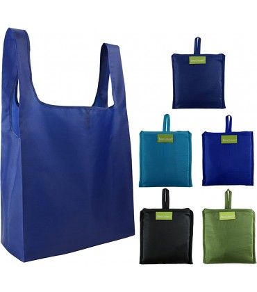 BeeGreen Shopping Bags 5 Faltbare Einkaufstaschen Polyester Reusable 40cm×38cm×15cm Reißfeste Einkaufstüte Wiederverwendbare Shopper Geschenk für Mann Frau Eltern Familie Einkaufen Taschen - BHNJMHVB
