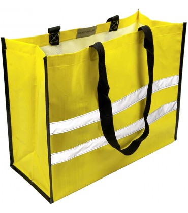 EXACT SELLER Einkaufstasche Umhängetasche gelb Eco Friendly Shopper Reflektierend Mehrweg 45x35x18cm - BABTGWN9