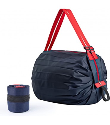 FINELYCR Einkaufstasche 68 cm Faltbar Aufbewahrungstaschen Navy Blue Praktische Einkaufstasche Reißfestes Nylon Tragetaschen für Einkauf Picknick Reise - BSXYWA69