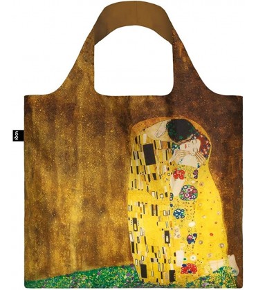 Gustav Klimt The Kiss. Bag: LOQI Bag: Ich Wiege 55 g. Ich kann 20 kg tragen. Ich Bin wasserabweisend und waschbar. Oeko-TEX® Zertifiziert und aus Polyester. - BPNXWV9A
