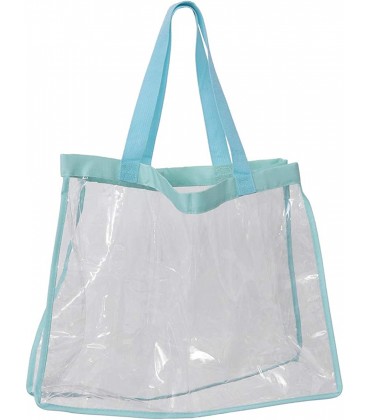 TENDYCOCO Einkaufstasche Transparente Strandtasche PVC Einkaufstasche Klare Umhängetasche Groß Grün - BCJCZ9K8